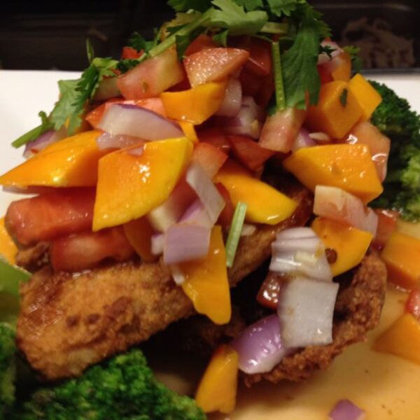 Tilapia Fish with mango salsa