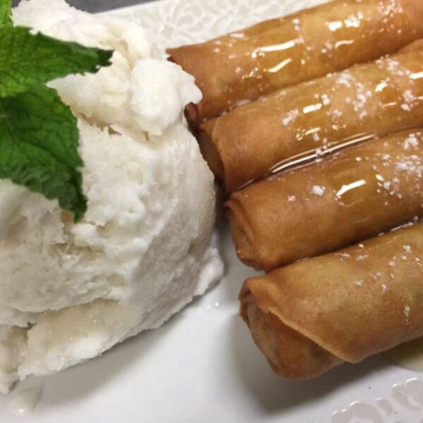 Fried Banana With Ice Cream